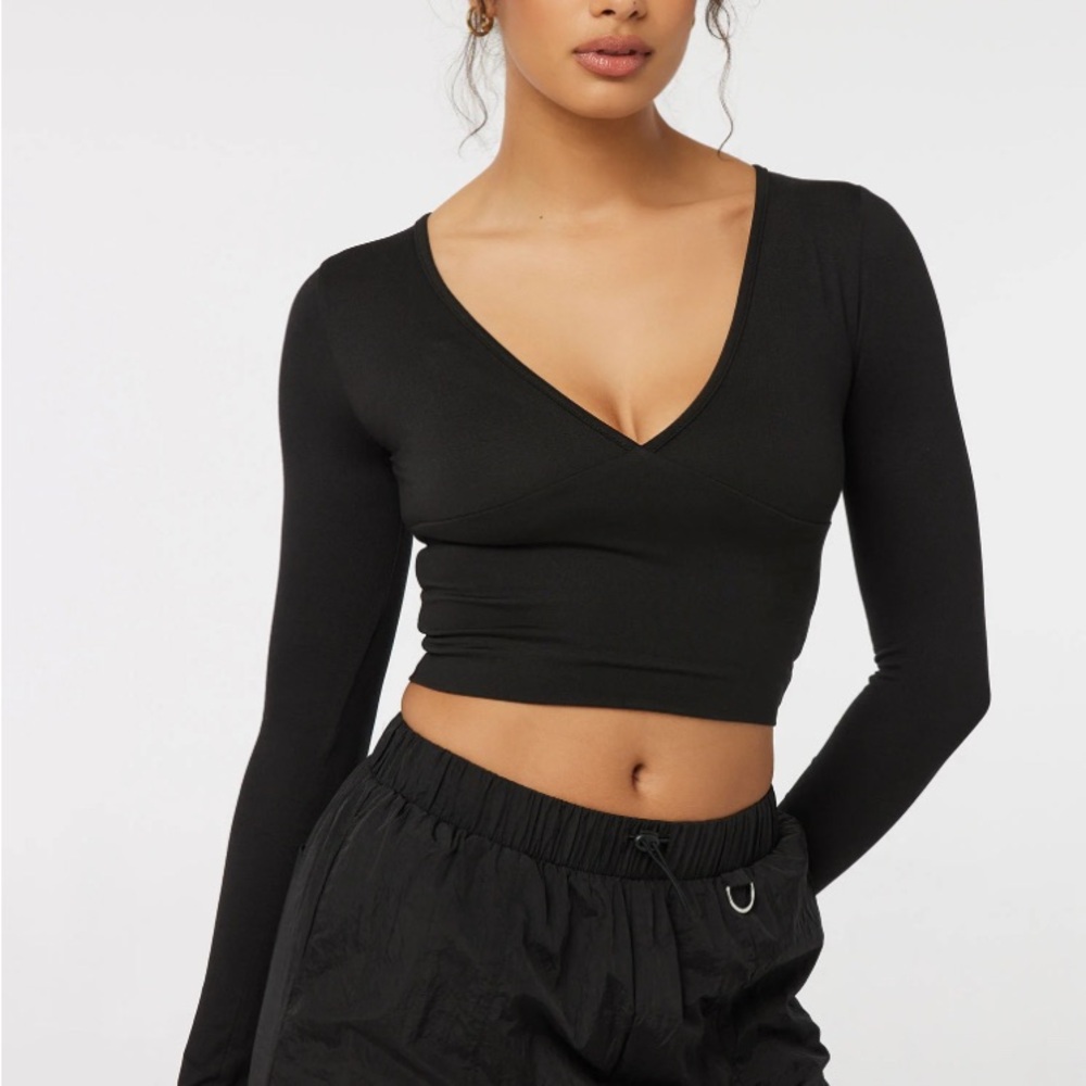 Ardene Black Fitted Long Sleeve Bodysuit